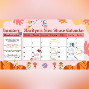 January Live Show Schedule!!